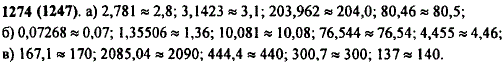 Округлите дроби: а) 2,781; 3,1423; 203,962; 80,46 до десятых; б) 0,07268; 1,35506; 10,081; 76,544; 4,455 до сотых; в) 167,1; 2085,04; 444,4