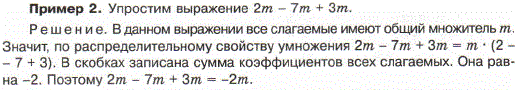 Упростите выражение 2m-7m + 3m.