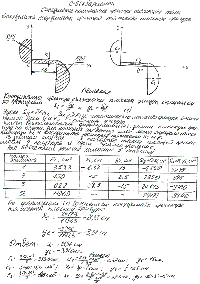 Задание С8 вариант 8.
