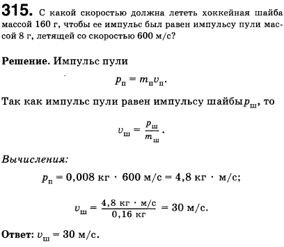 С какой скоростью должна лететь хоккейная шайба массой 160 г, чтобы ее импульс был равен импульсу пули массой 8 г, летящей со скоростью 600 