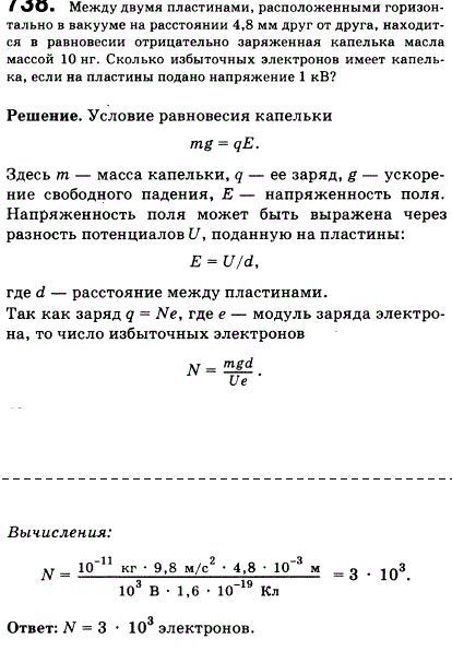 Между двумя пластинами, расположенными горизонтально в вакууме на расстоянии 4,8 мм друг от друга, находится в равновесии отрицательно заряженная